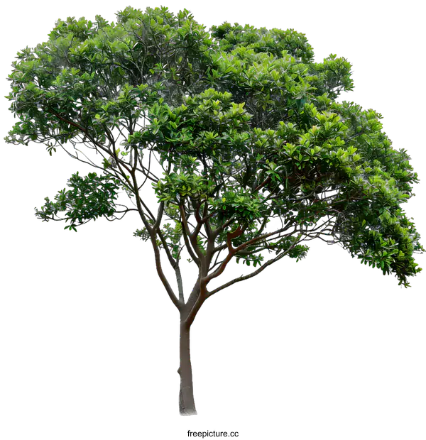 [Transparent Background PNG]Green Tree Isolated On White Background