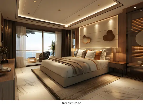 Luxury hotel bedroom