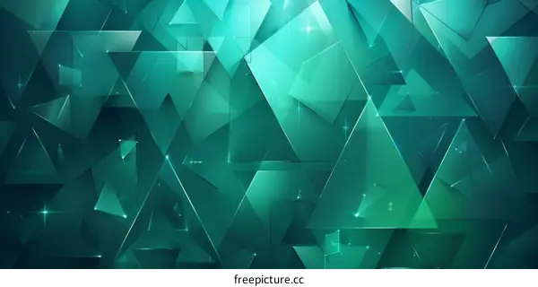 Shiny Green Geometric Shapes
