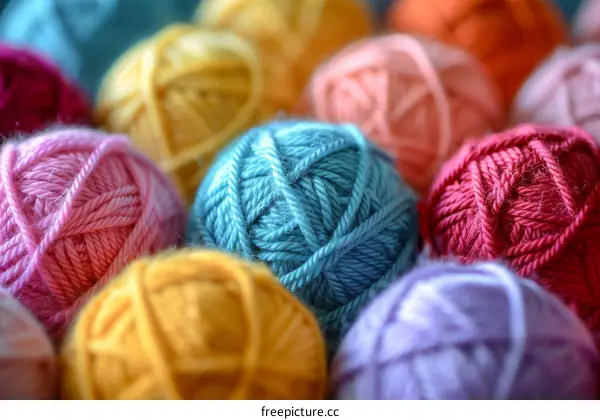 colorful yarn balls