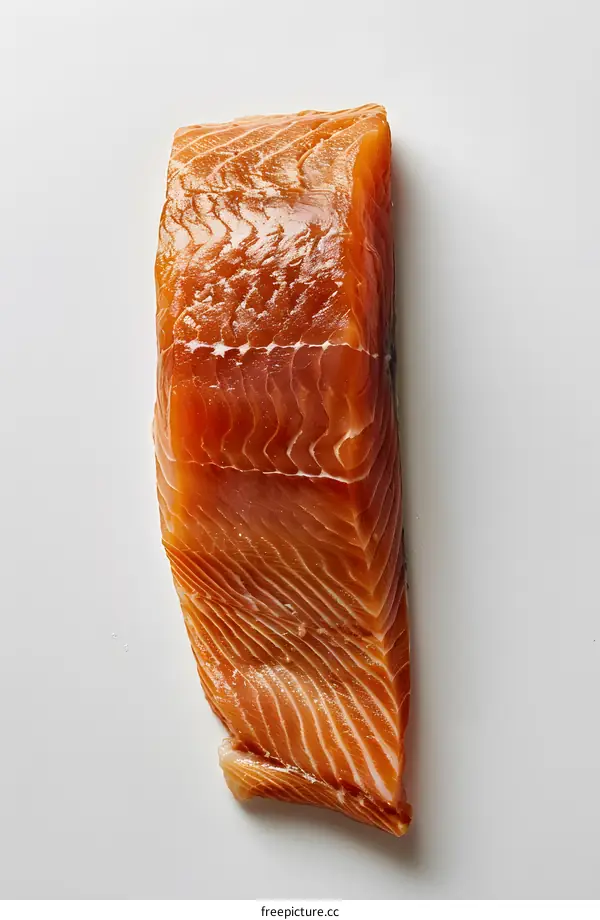 A side of fresh salmon fillet