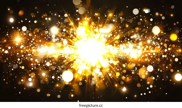 Golden Sparkle Explosion Background Design
