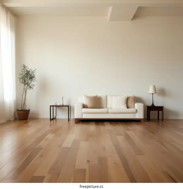 Bright and Airy Living Room With Hardwood Floors