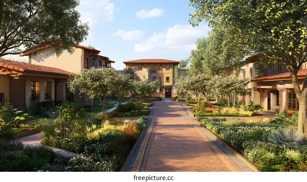 Mediterranean Style Homes with Lush Greenery