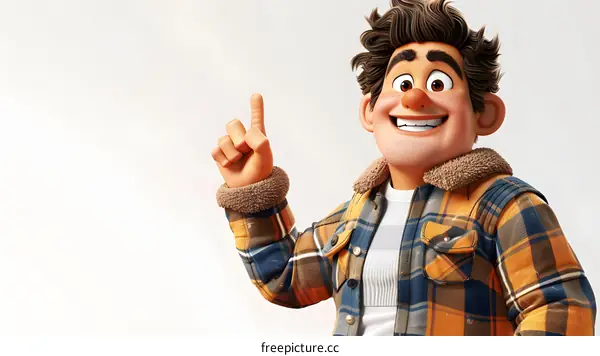 A computer-generated 3D image of a man