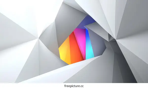 Abstract Geometric Shapes Composition