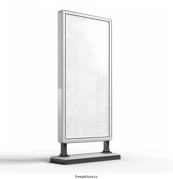 Blank advertising billboard on a white background