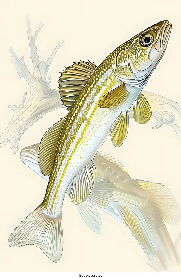 Yellow Perch Fish Illustration