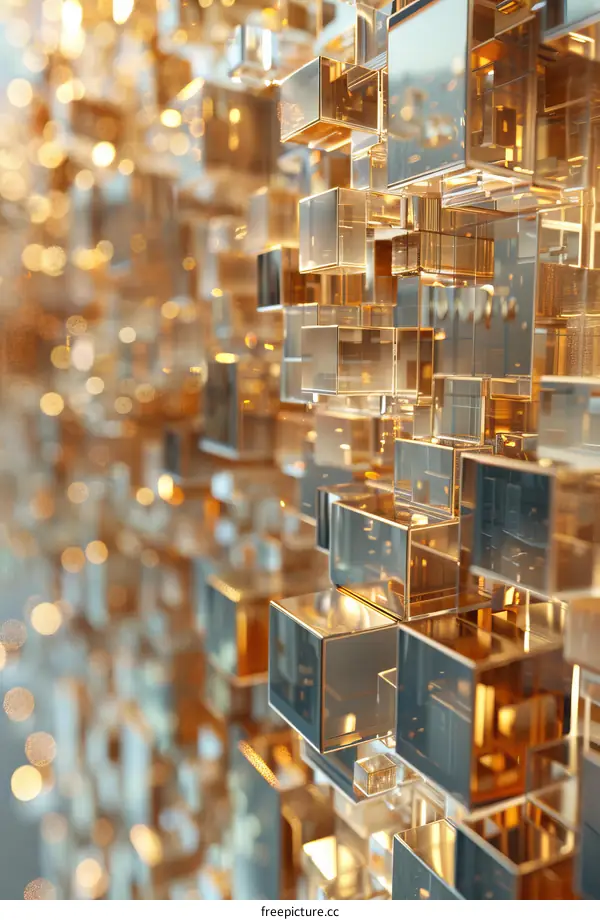 Golden Geometric Shapes