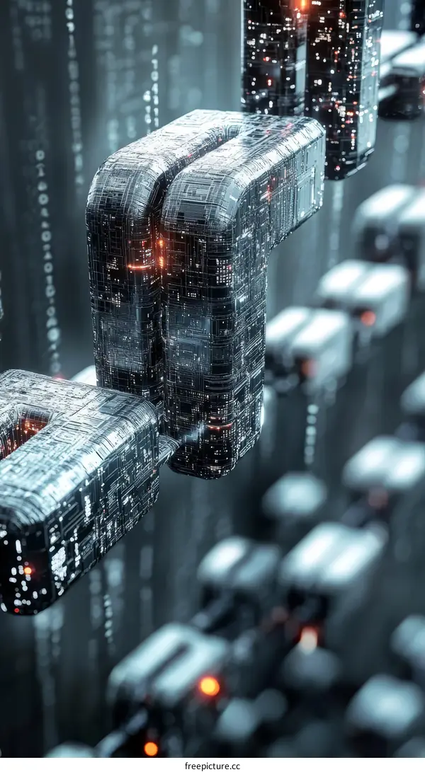 Futuristic Technology Chain Link Illustration