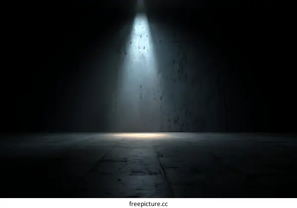 Empty Concrete Space Spotlight Illustration