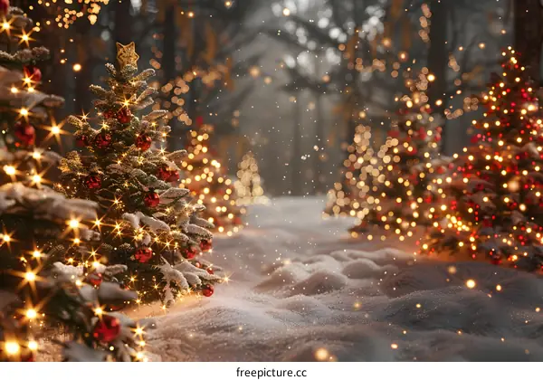 Christmas Trees in the Forest