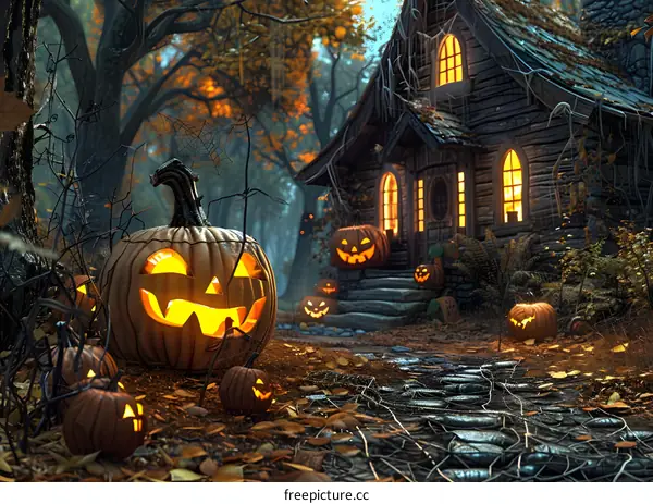 Halloween Pumpkin Cottage