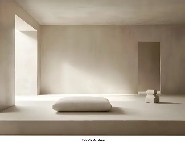 Minimalist Interior Design with Light and Shadow