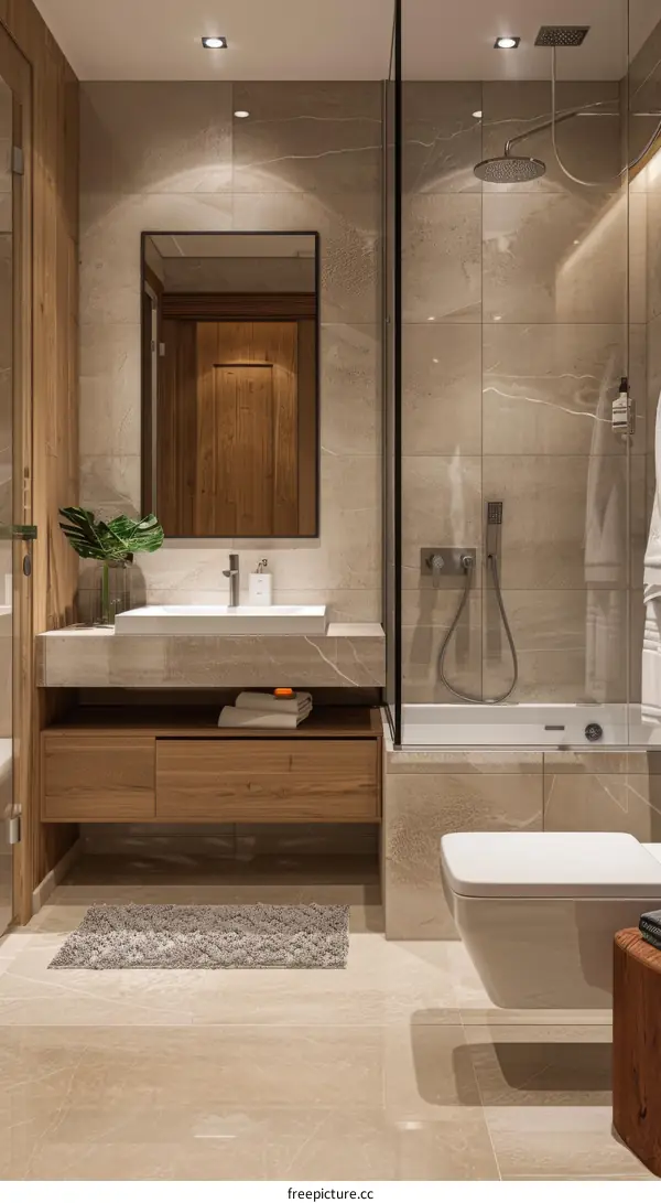 Modern Elegant Luxury Bathroom Design Interior