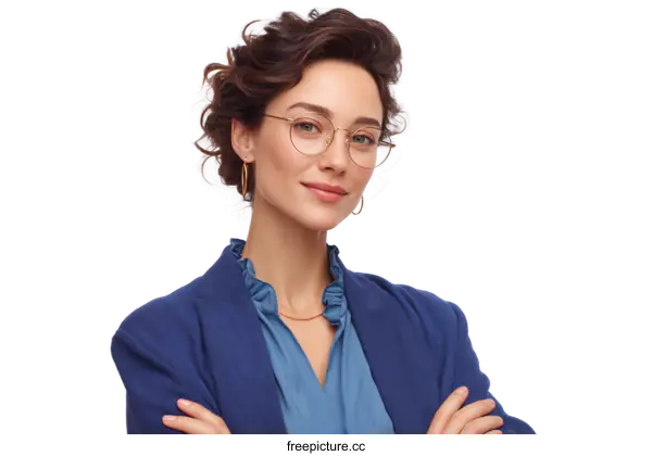 [Transparent Background PNG]Confident Caucasian Business Woman Portrait