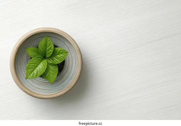 Small Plant in a Stylish Decorative Bowl