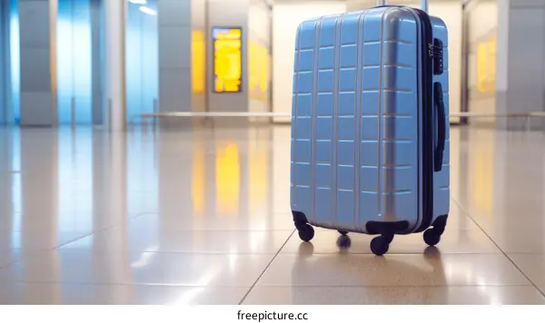 Lonely suitcase at the airport