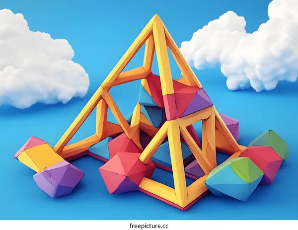 Colorful Geometric Shapes Abstract Design