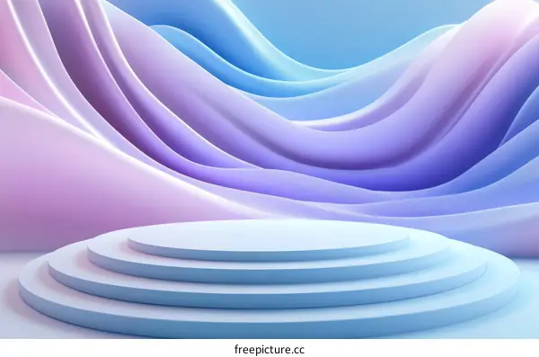 Pastel Colored Abstract Product Display Stage