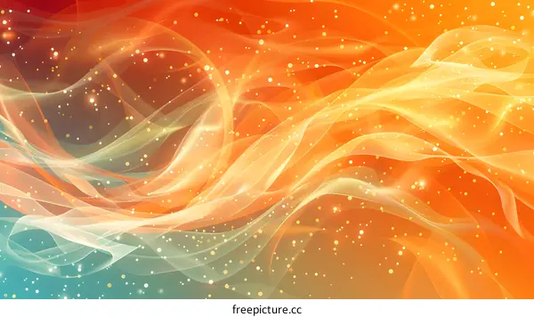 Orange and Blue Abstract Wavy Background