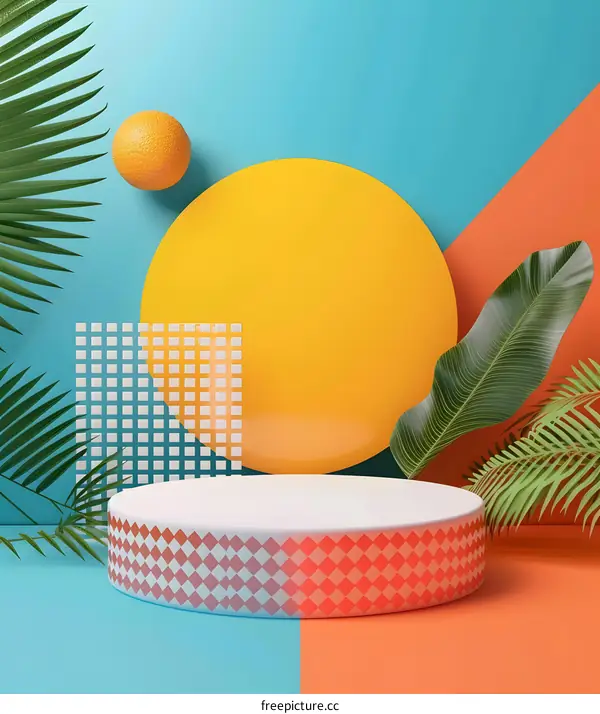 Summer Tropical 3D Product Display Stand