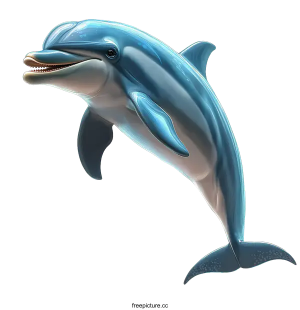 [Transparent Background PNG]Jumping Dolphin Illustration