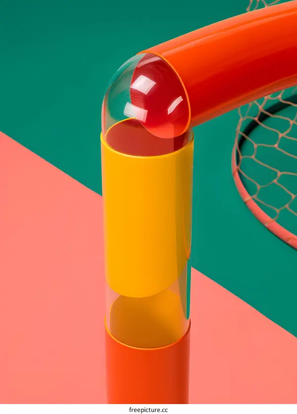 Abstract Minimalist Soccer Goal Post Design