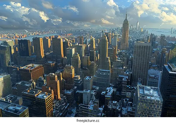 New York City Skyline Architectural Scenery