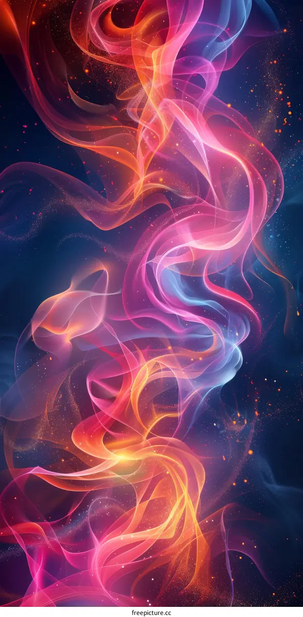 Abstract Colorful Smoke Illustration Design