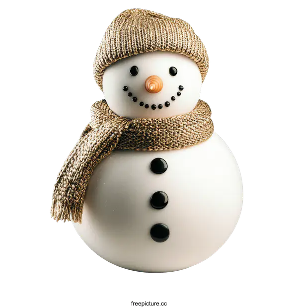 [Transparent Background PNG]Cute Snowman Decorated for Winter Festivities
