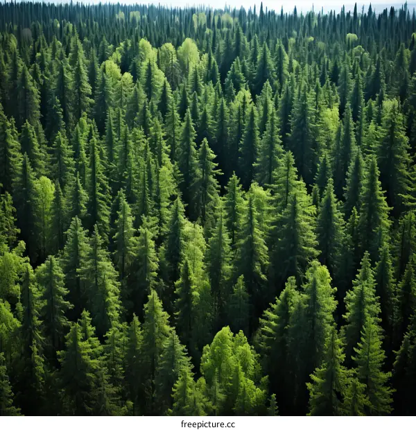 Green Coniferous Forest