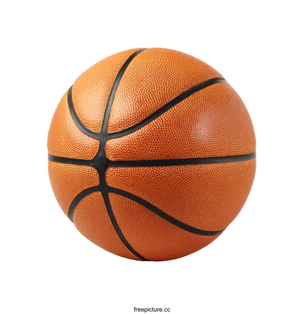 [Transparent Background PNG]Close-up of an Orange Basketball on White Background