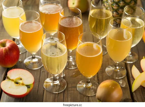 Apple Cider Variety Tasting With Fresh Apples and Pears