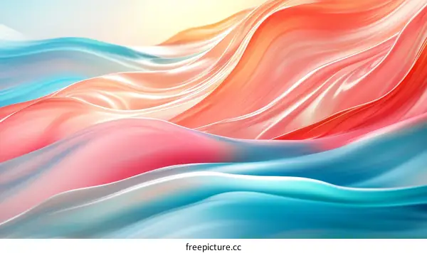 Abstract Colorful Flowing Fabric Design