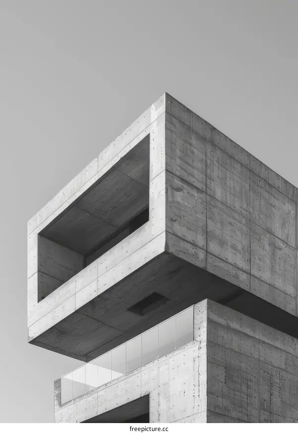 Brutalist Black and White Architecture