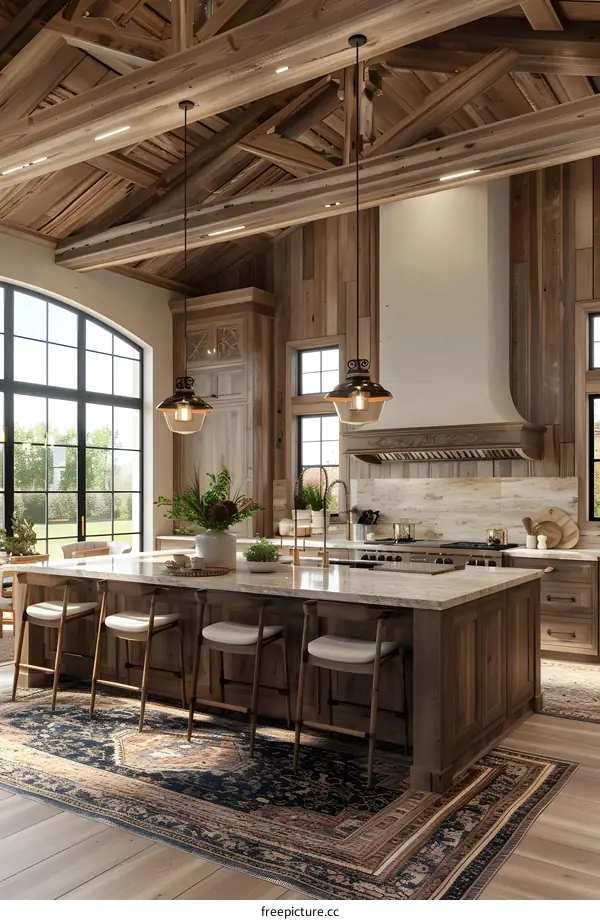 kitchen island wood interior design