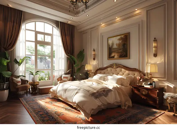 European-style luxury bedroom