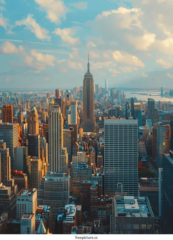 Iconic New York City Skyline with Empire State Building