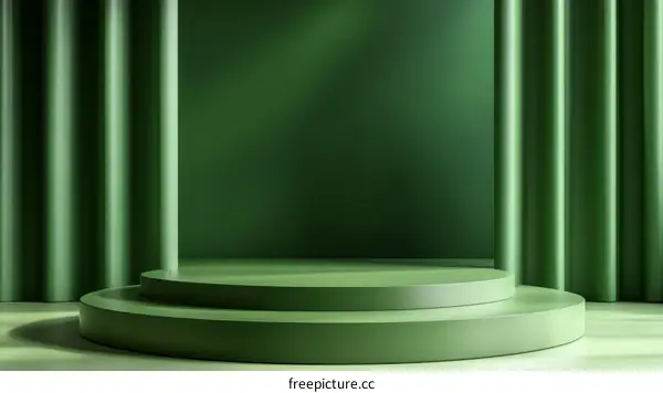 Emerald Green Product Display Stage