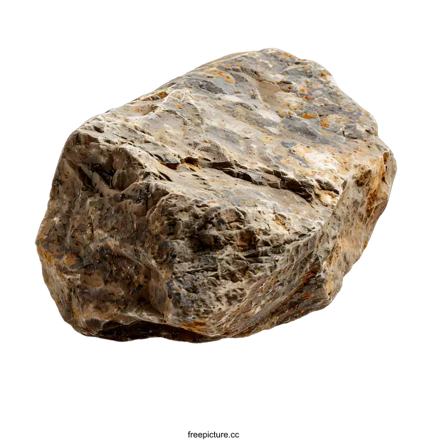 [Transparent Background PNG]Close Up Of A Rough Stone On A White Background