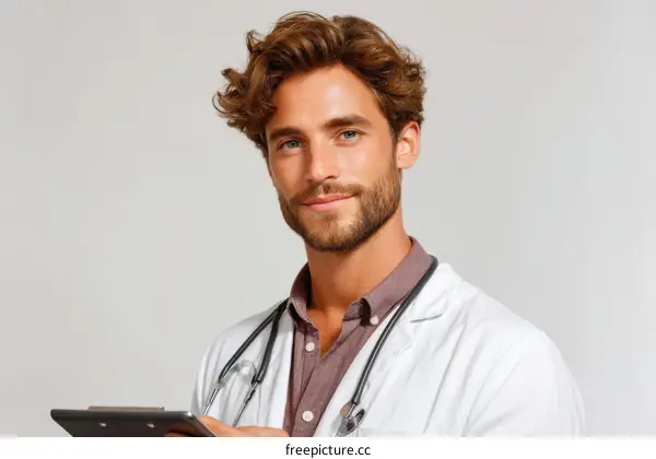 Doctor Portrait with Clipboard