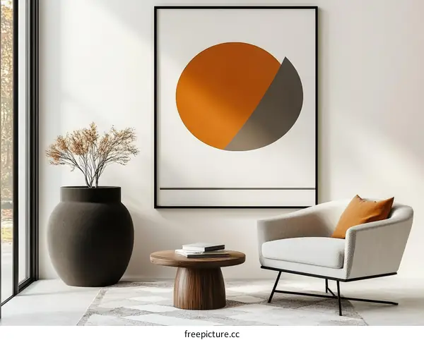 Modern Interior Design with Abstract Art
