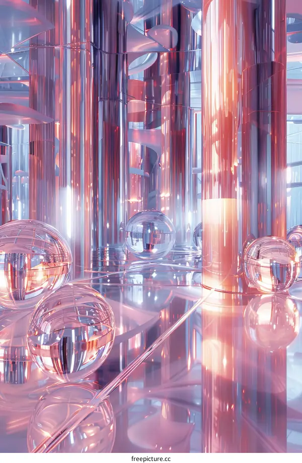 Abstract Futuristic Architectural Interior Design