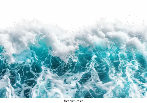 Blue and white ocean wave