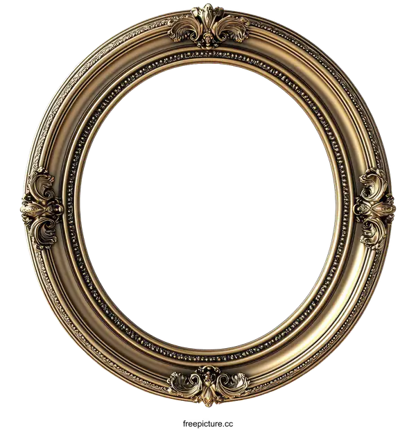 [Transparent Background PNG]Ornate Oval Picture Frame Design