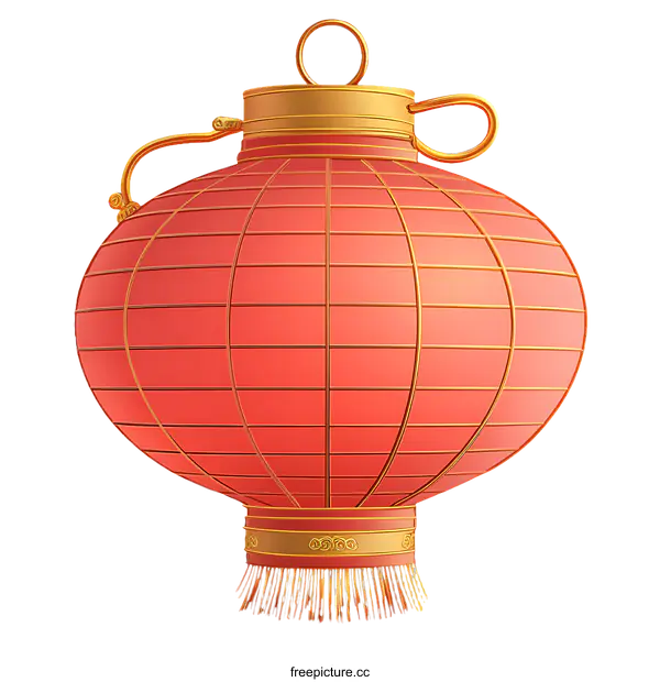 [Transparent Background PNG]Traditional Chinese Red Lantern Illustration