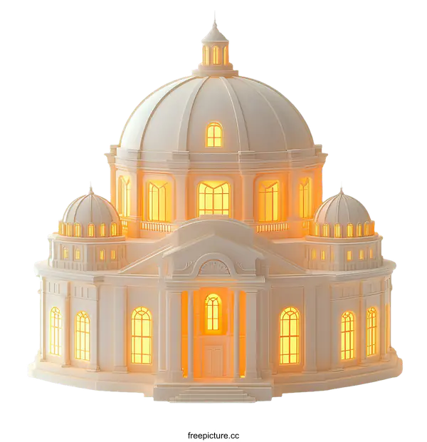 [Transparent Background PNG]Elegant Architectural Model of a Building