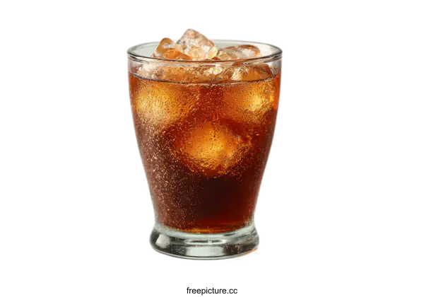 [Transparent Background PNG]Refreshing Iced Soda in a Glass