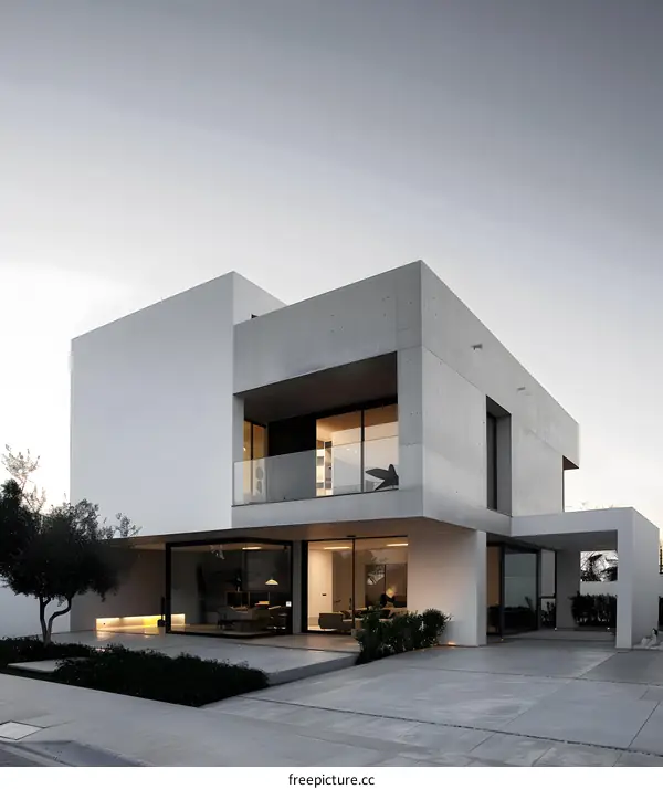 Modern Minimalist Concrete House Architecture Design